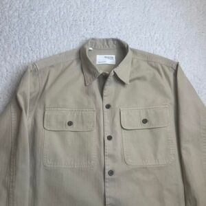 Selected homme mens tan multi pocket work over‎ shirt preppy outdoors 16.5